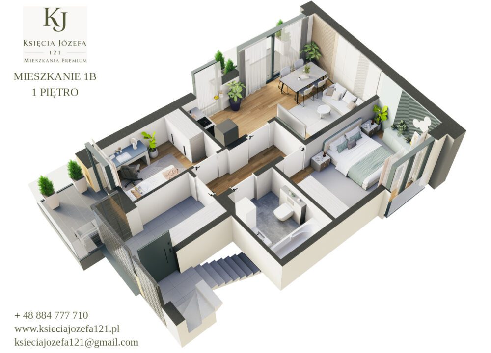 Apartament 1B — piętro widok 2