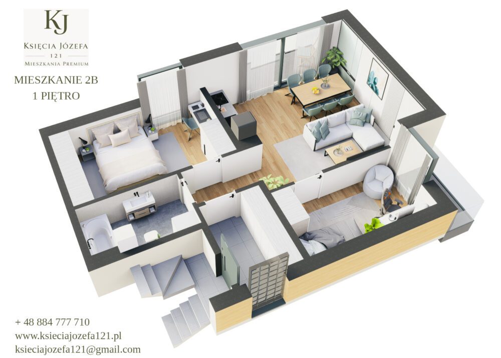 Apartament 2B — piętro widok 2
