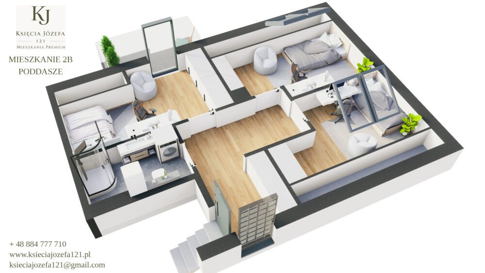 Apartament 2B — poddasze widok 2